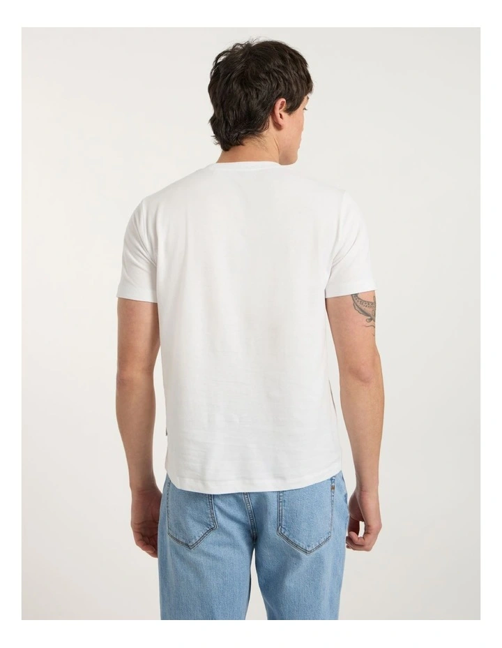 Reese Regular Fit Tee in White image 4