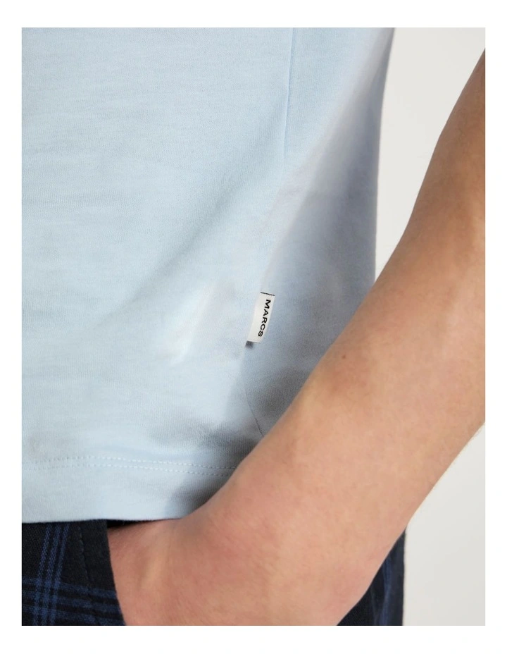 Reese Regular Fit Tee in Suede Blue image 3