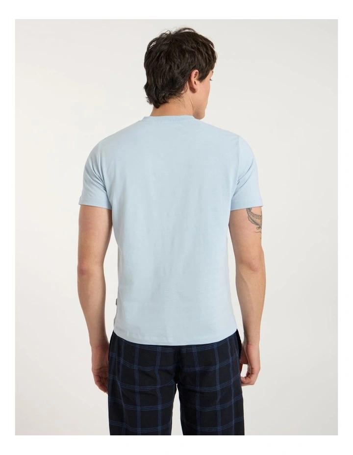 Reese Regular Fit Tee in Suede Blue image 4
