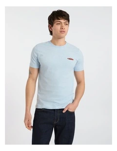 Shift Happens Tee in Sky Melange