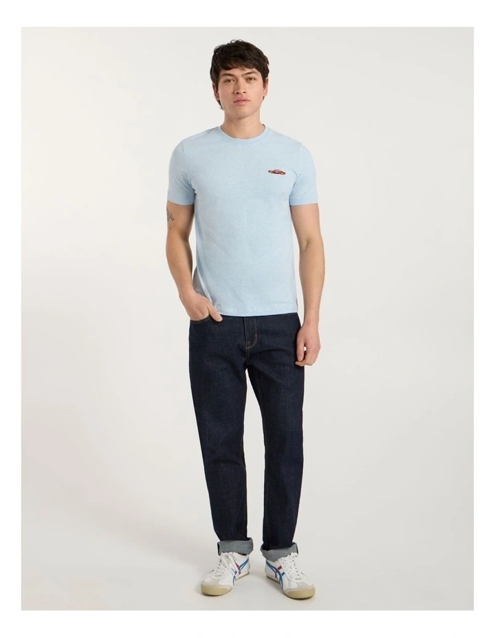 Shift Happens Tee in Sky Melange image 1