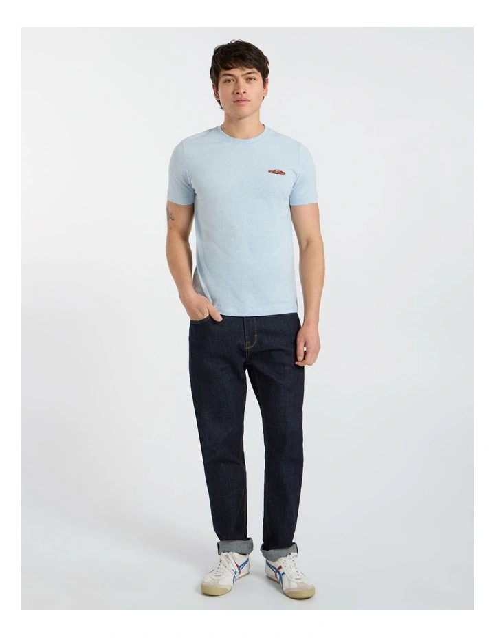 Shift Happens Tee in Sky Melange image 2