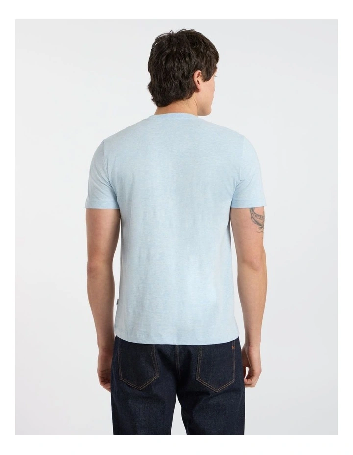 Shift Happens Tee in Sky Melange image 4