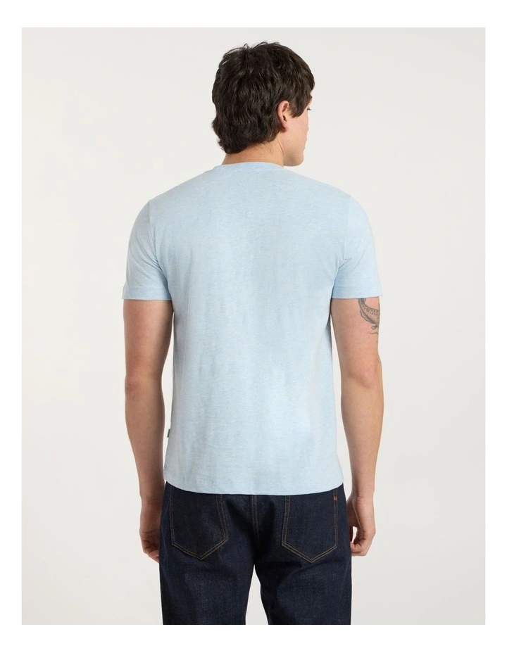 Shift Happens Tee in Sky Melange image 4