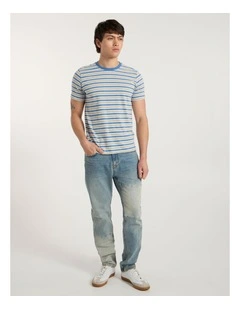 Silverstone Stripe Tee in Blue Stripe