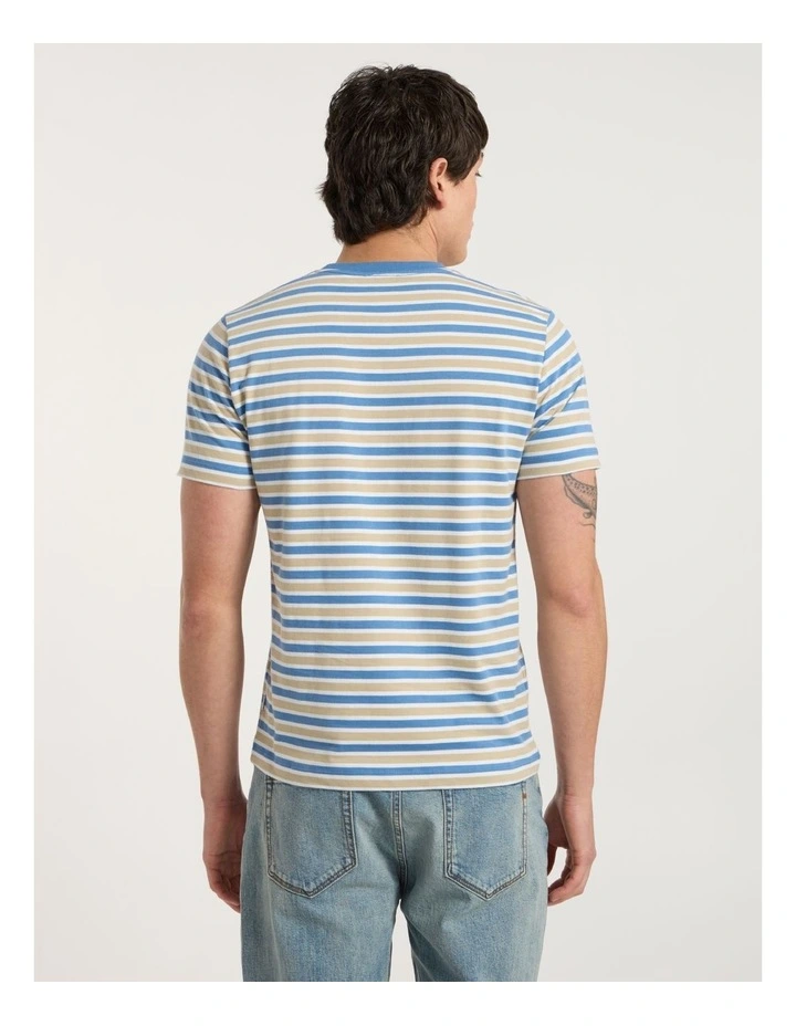 Silverstone Stripe Tee in Blue Stripe image 4