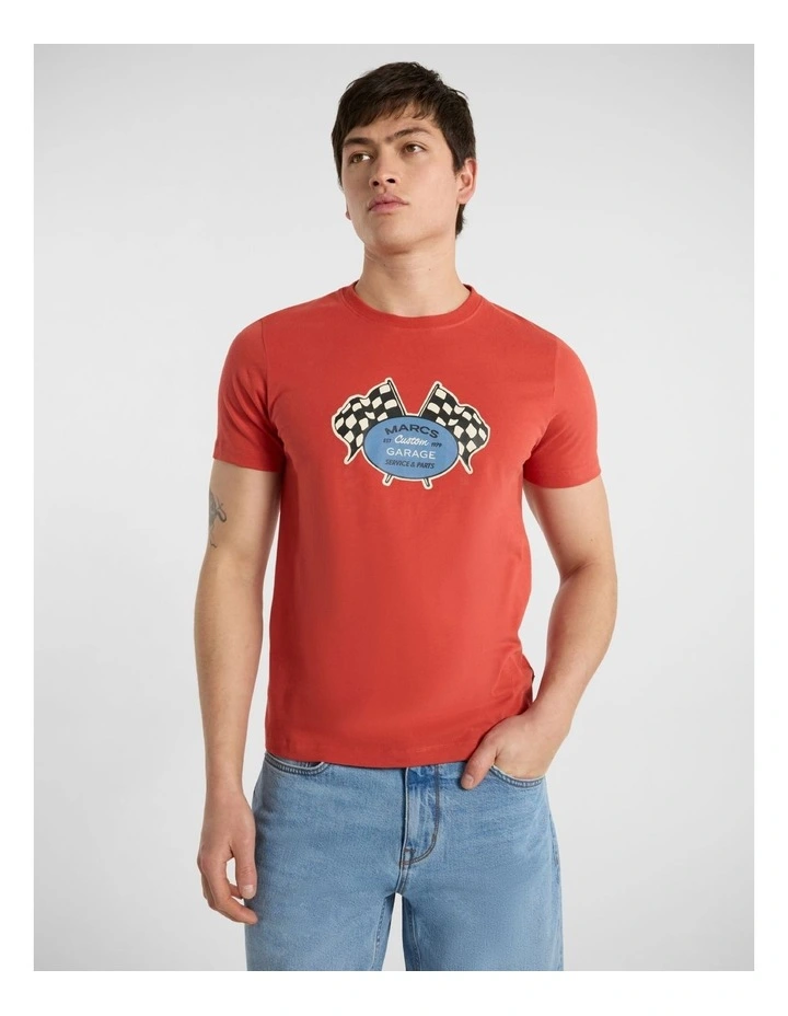 Racing Tee in Red Apple image 1