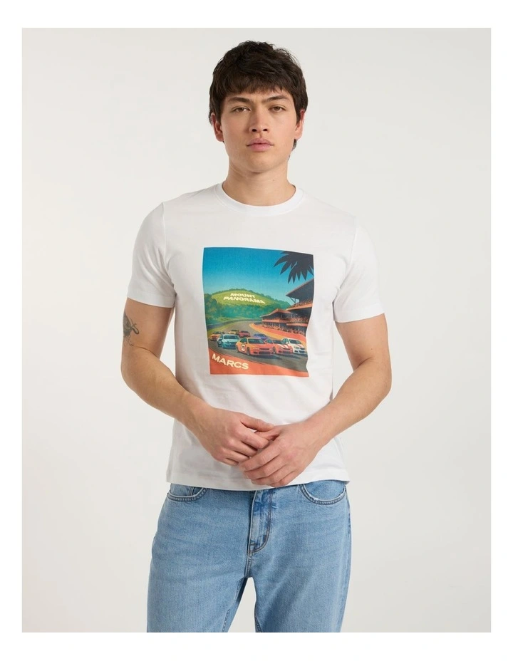 Bathurst Vintage Tee in White image 2