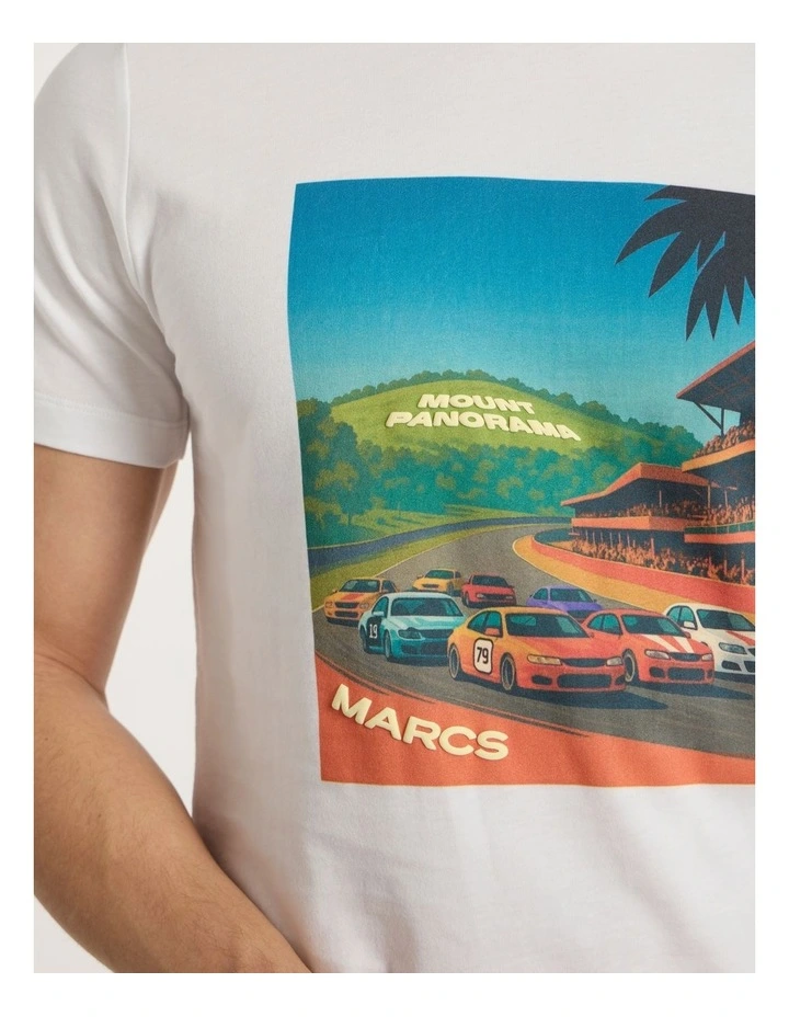 Bathurst Vintage Tee in White image 3