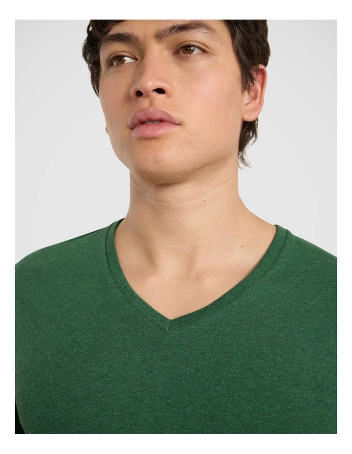 Marle Arnie V Neck Tee in Racing Green image 4