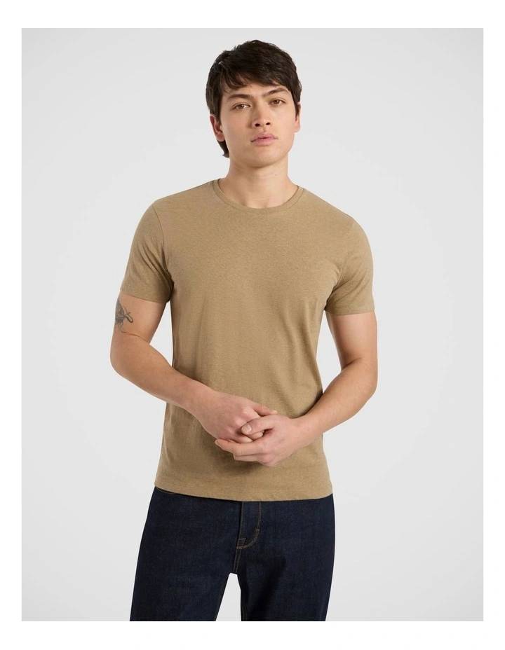 Marle Brando Crew Neck Tee in Latte image 1
