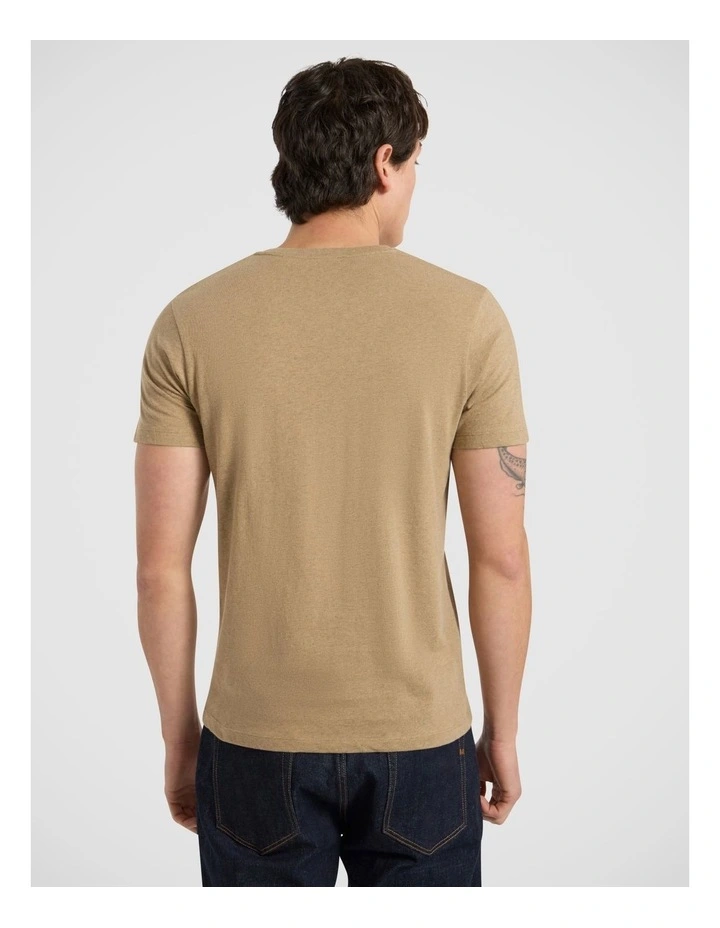 Marle Brando Crew Neck Tee in Latte image 3