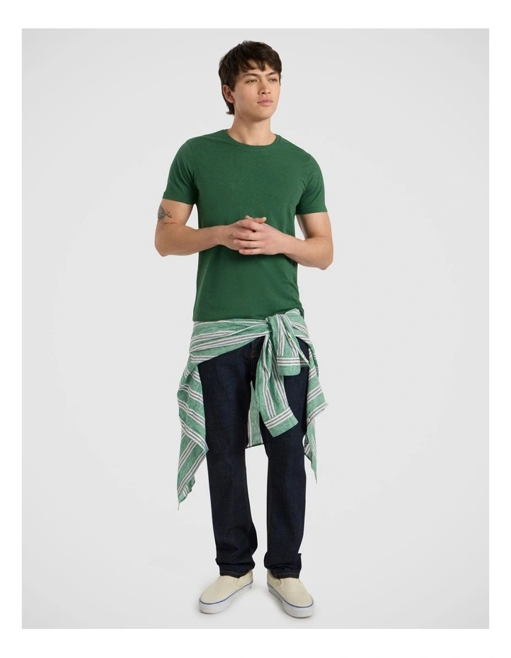 Marle Brando Crew Neck Tee in Racing Green image 2