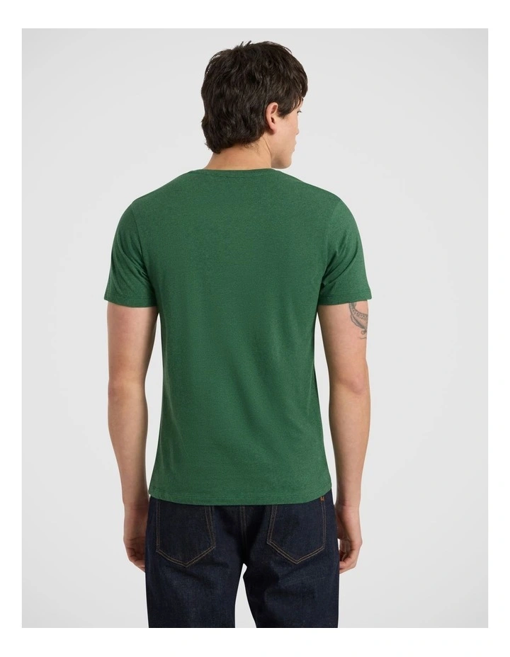 Marle Brando Crew Neck Tee in Racing Green image 3