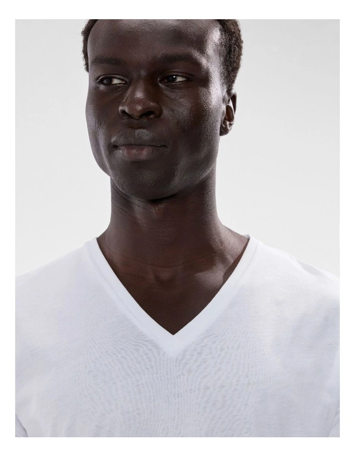 Arnie Pima Tee in White image 4