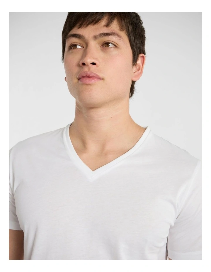 Arnie Pima Tee in White image 4