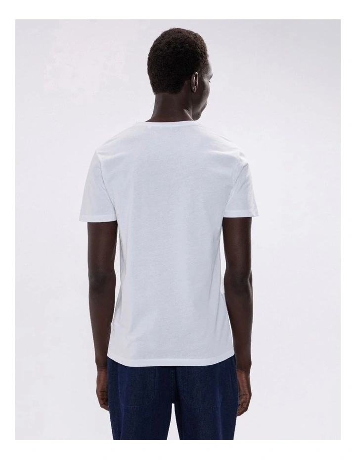 Arnie Pima Tee in White image 4
