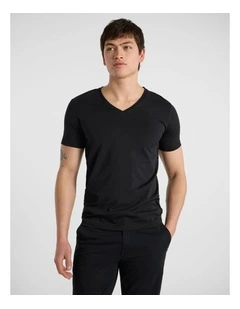 Arnie Pima Tee in Black