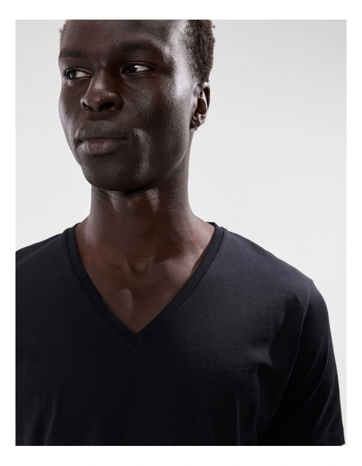Arnie Pima Tee in Black image 2