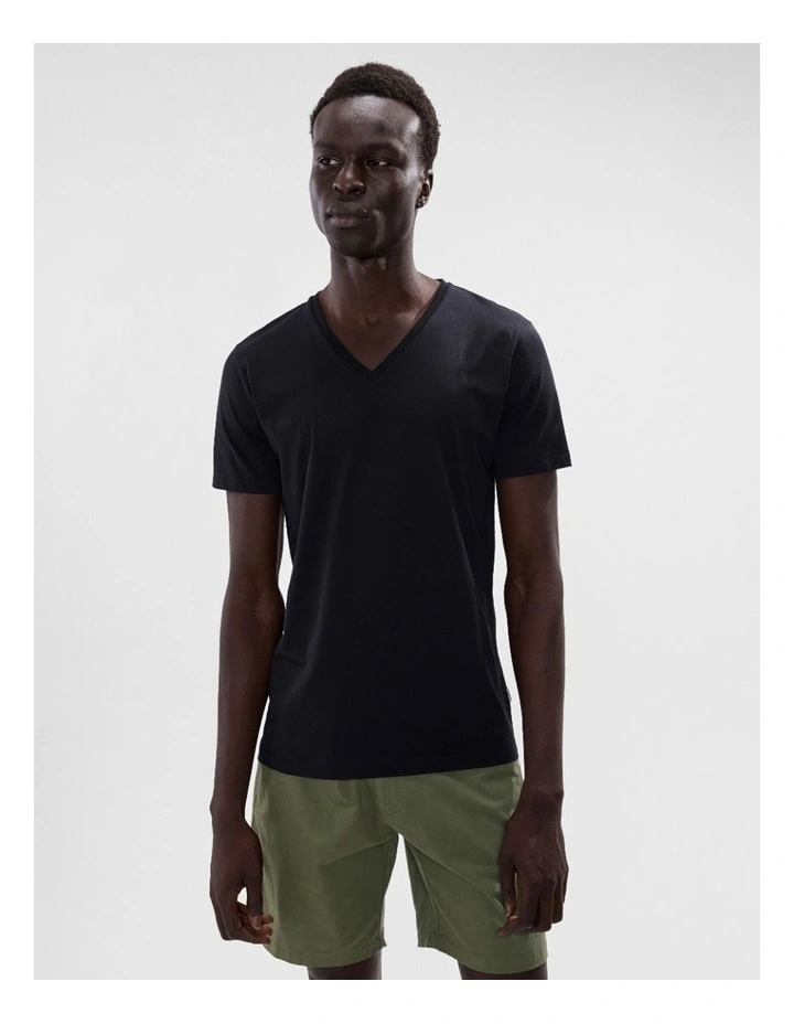Arnie Pima Tee in Black image 3