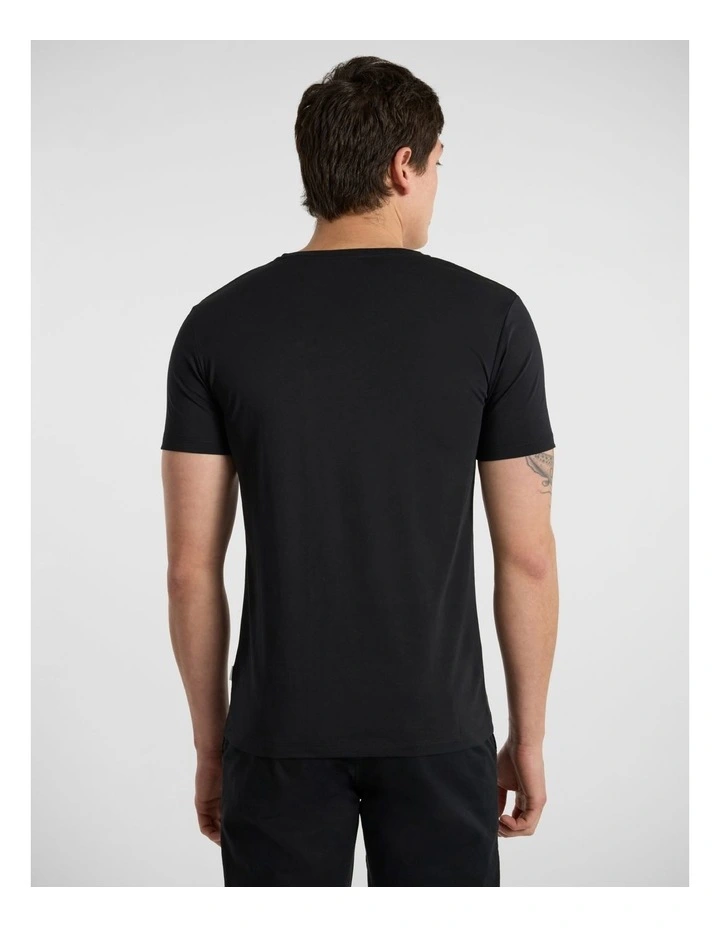 Arnie Pima Tee in Black image 3