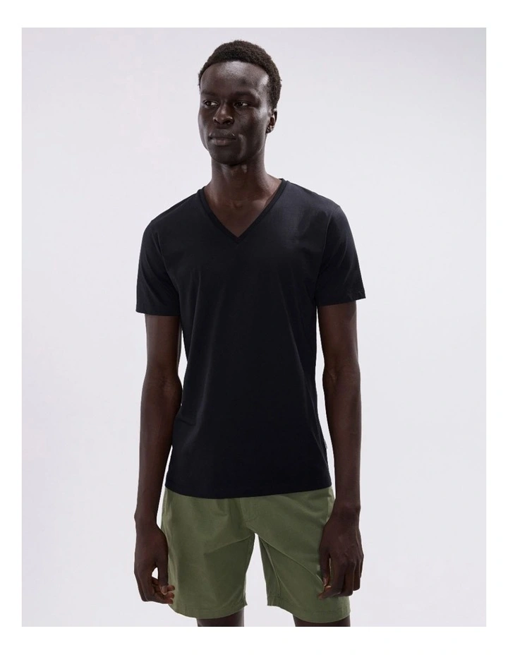 Arnie Pima Tee in Black image 3