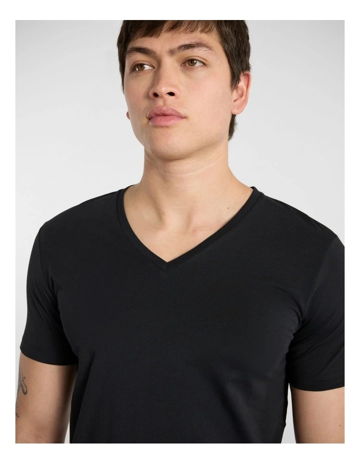 Arnie Pima Tee in Black image 4