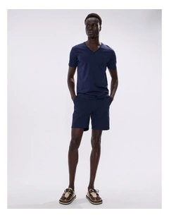 Arnie Pima Tee in Navy
