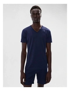 Arnie Pima Tee in Navy