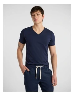 Arnie Pima Tee in Navy