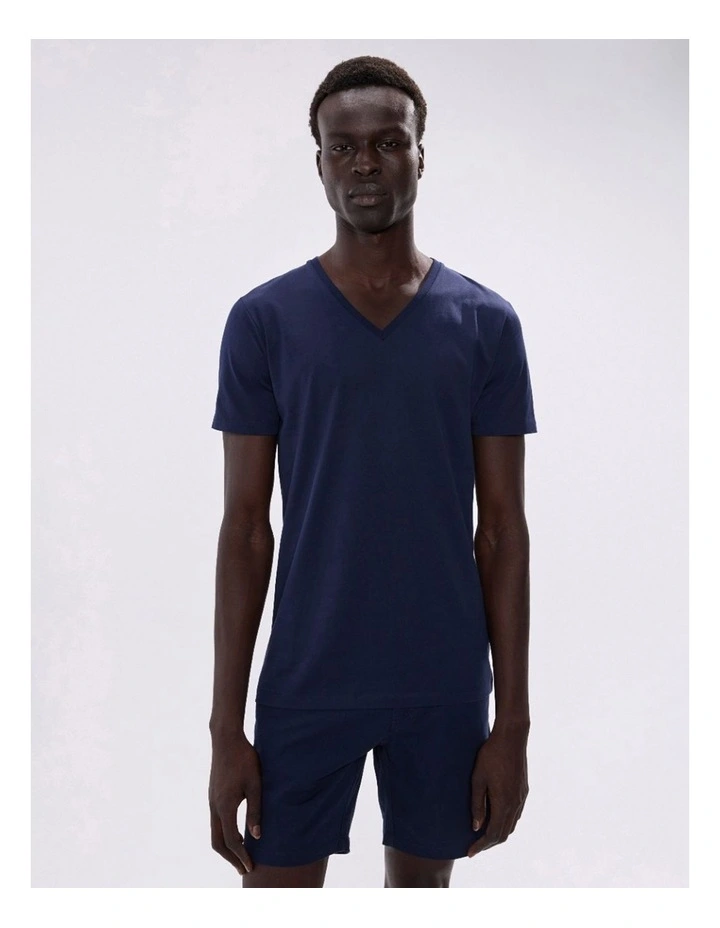 Arnie Pima Tee in Navy image 3