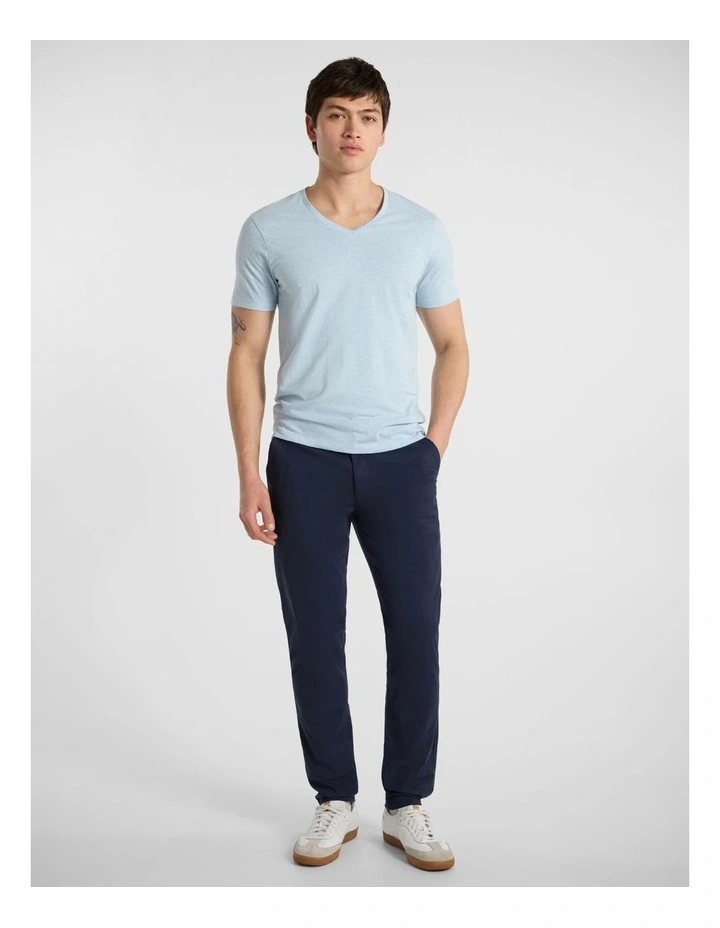 Marle Arnie V Neck in Light Blue Marle image 2