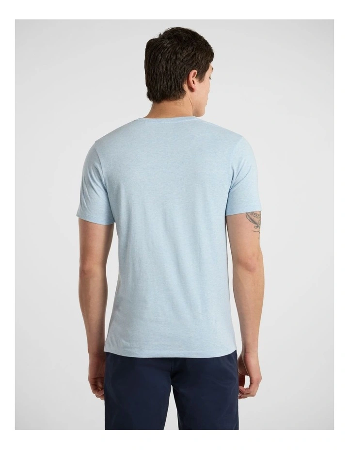 Marle Arnie V Neck in Light Blue Marle image 3