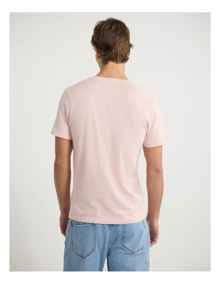 Marle Arnie V Neck Tee in Pale Pink image 3