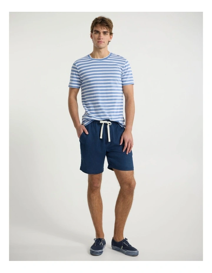 Justin Stripe Tee in Blue Stripe image 2