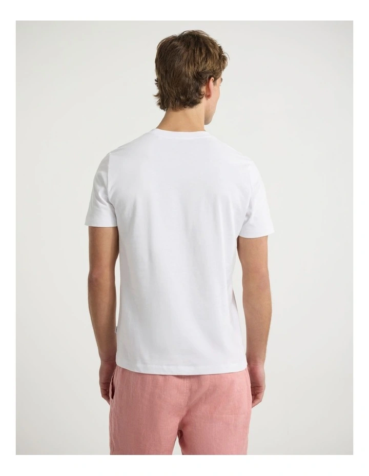 Surf And Tie Tee in White image 3
