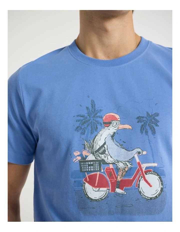Something Bike You Tee in Light Cobalt image 4