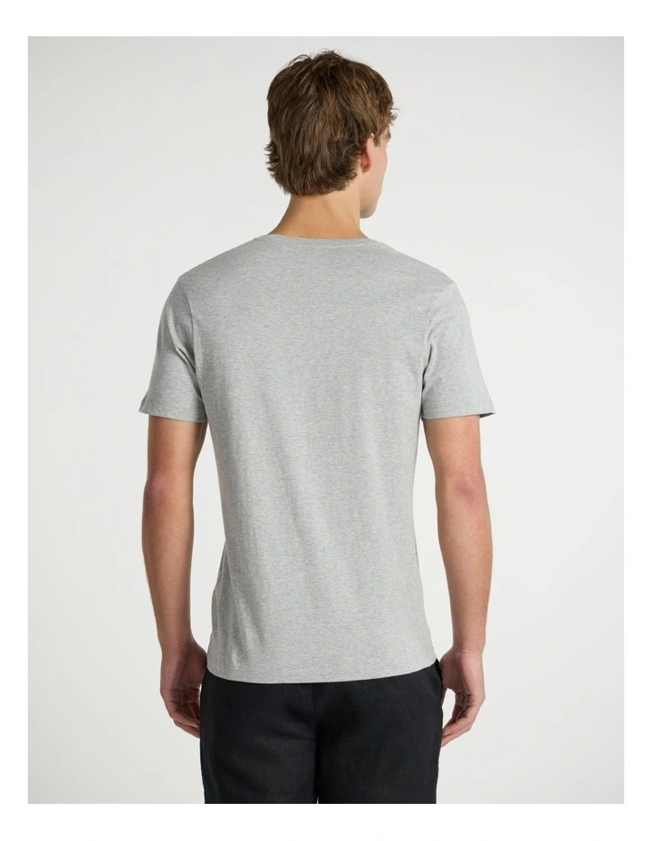Marle Brando Crew Neck Tee in Grey Marle image 3