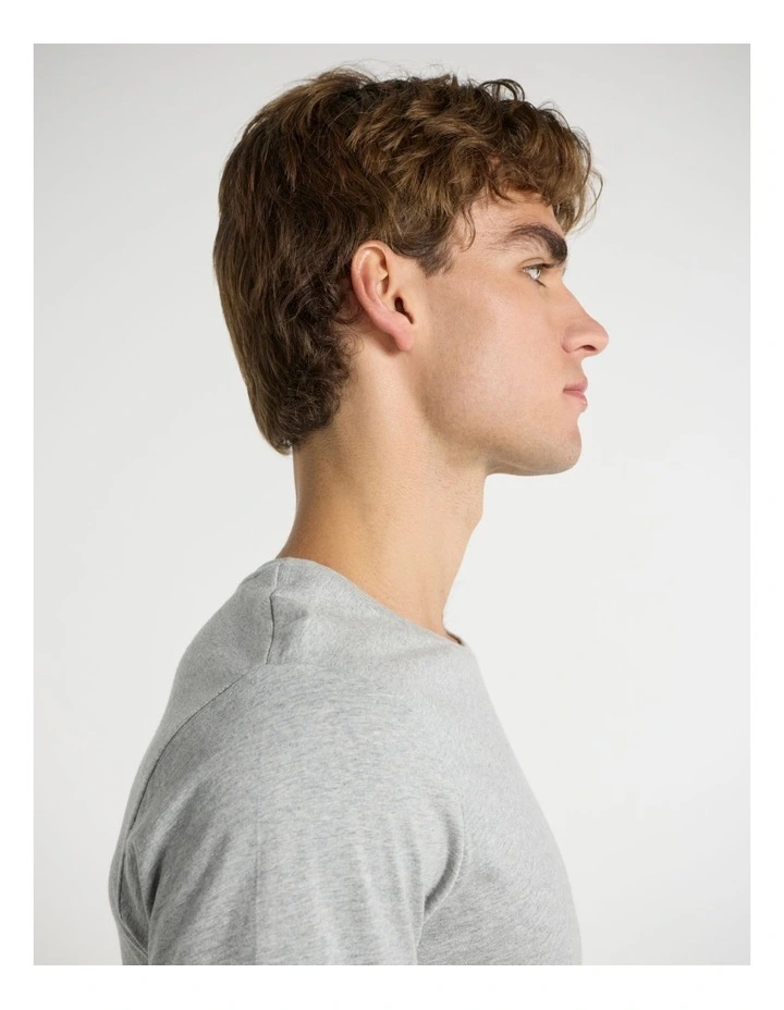 Marle Brando Crew Neck Tee in Grey Marle image 4