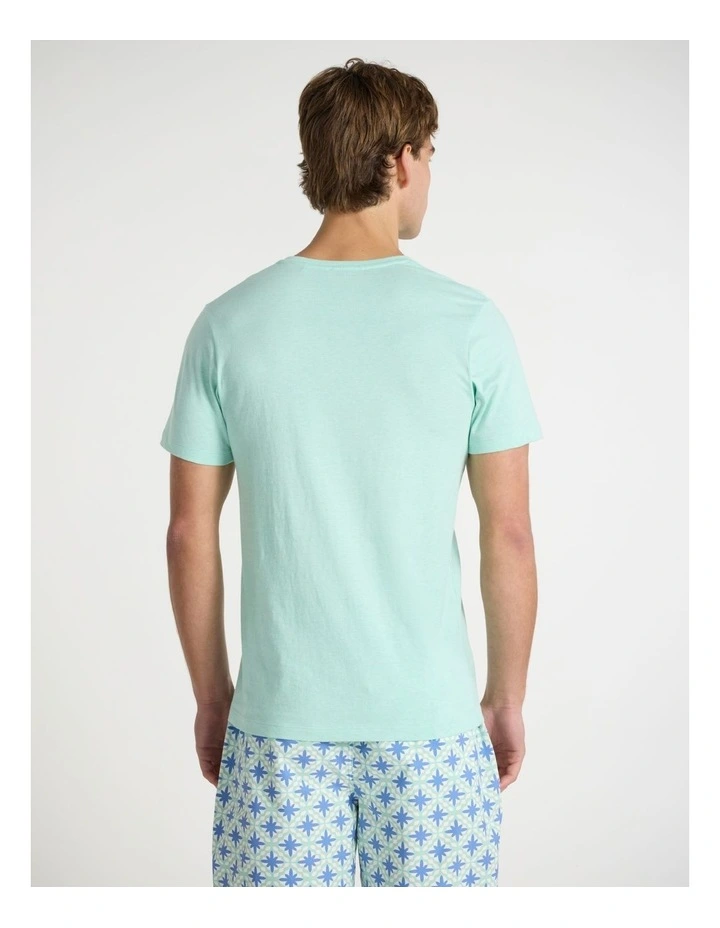 Marle Arnie V Neck Tee in Ice Green image 3