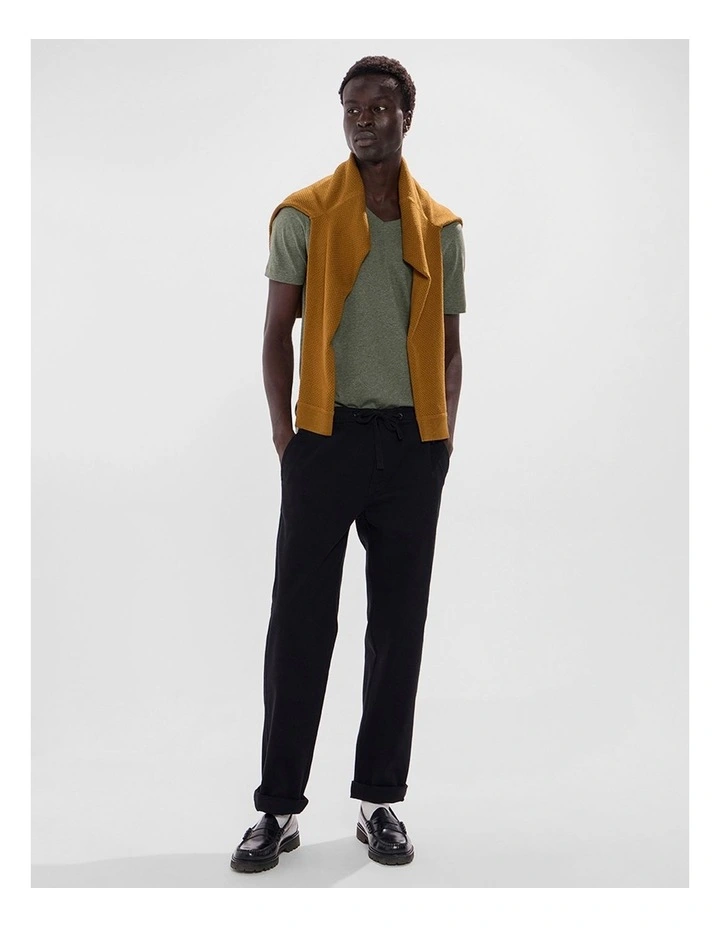 Marle Arnie V Neck in Forest Marle image 2