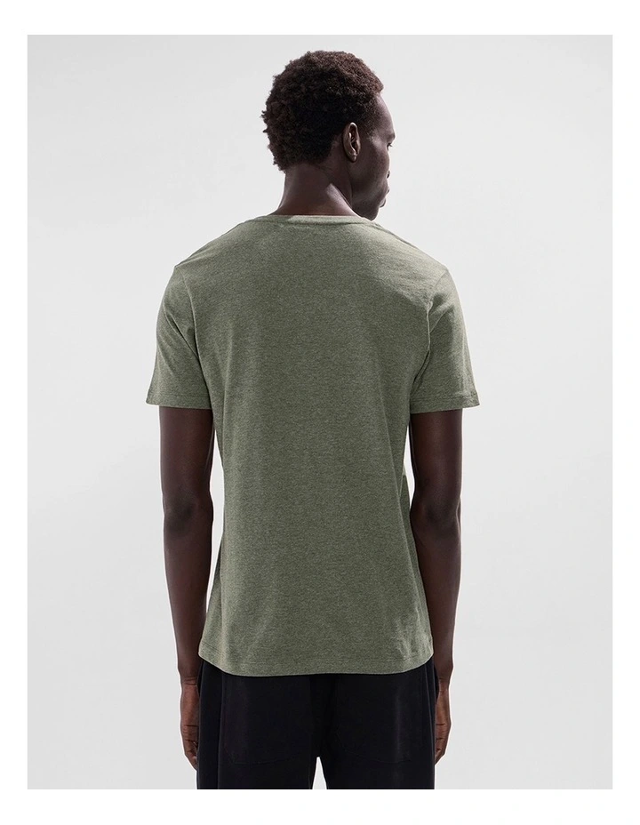 Marle Arnie V Neck in Forest Marle image 3