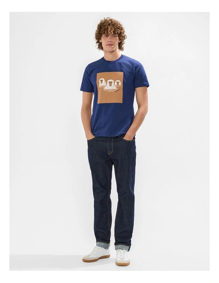 Hot Spring Time Machine Tee in Navy image 2