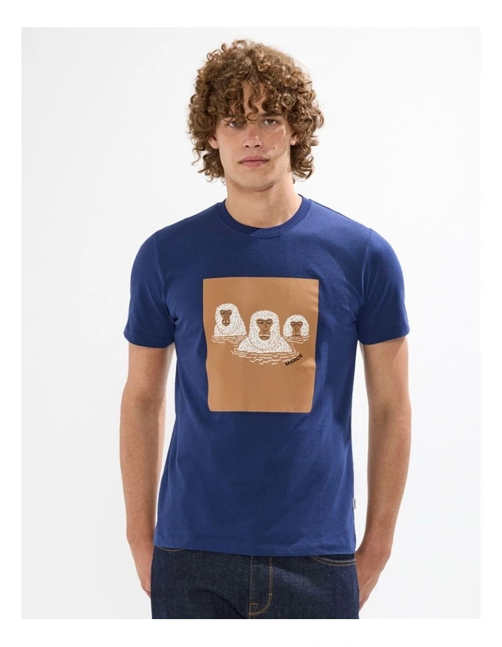 Hot Spring Time Machine Tee in Navy image 2