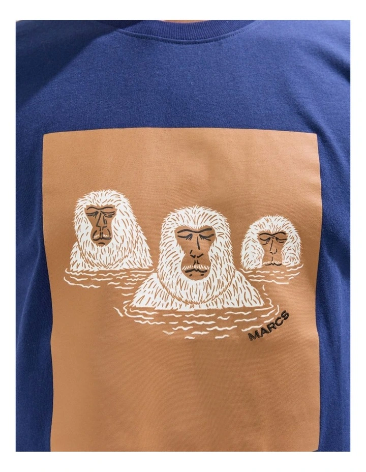 Hot Spring Time Machine Tee in Navy image 3