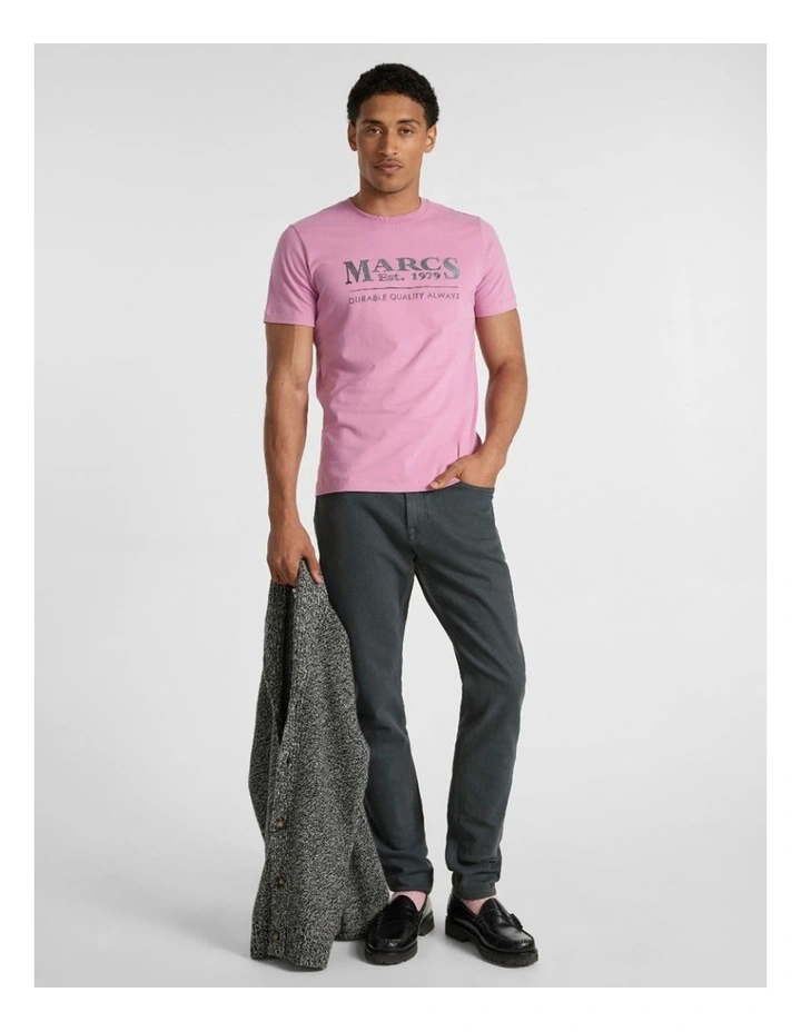 Marcs Tee in Rich Pink image 2