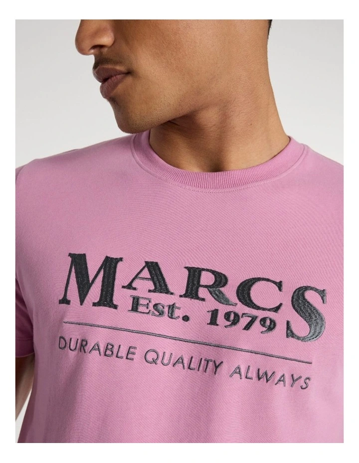 Marcs Tee in Rich Pink image 3