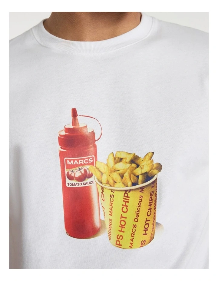 Hot Chip Tee in White image 3