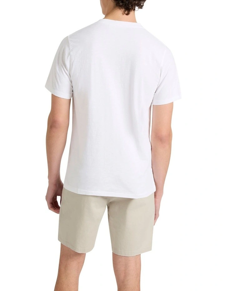 Jace Slub Henley Tee in White image 4