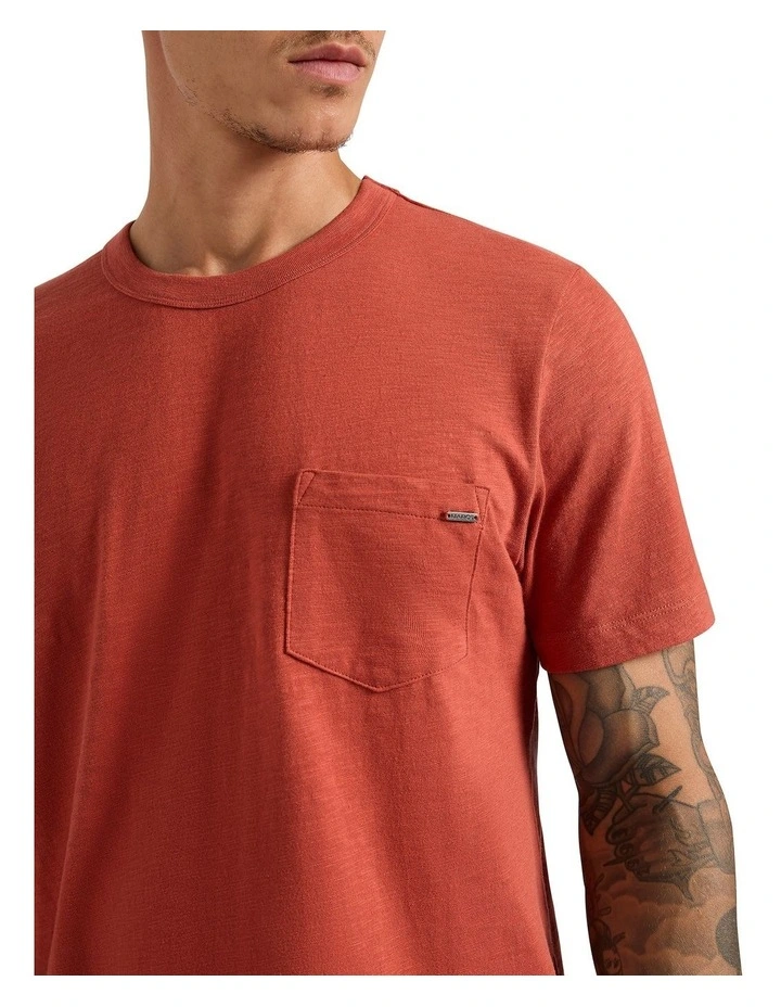Han Slub Pocket Tee in Paprika image 4